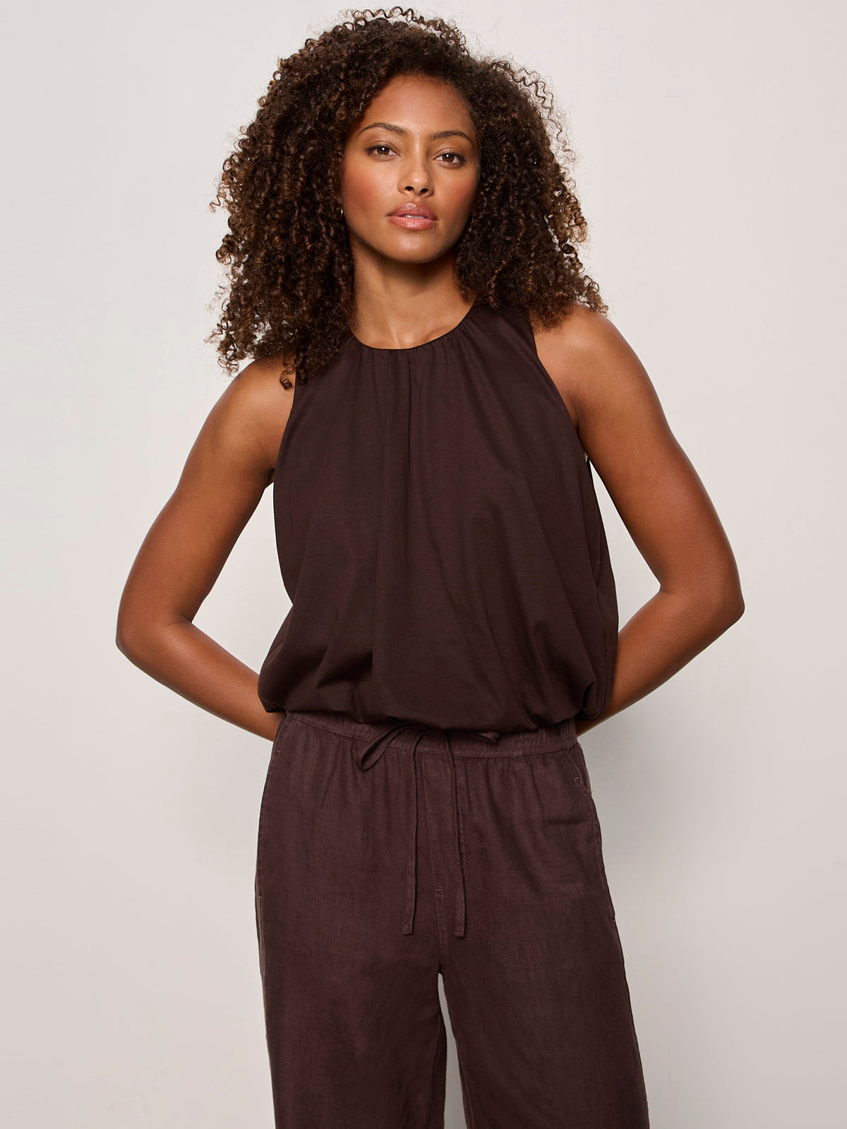 Sanctuary Clothing Discount - RETREAT BUBBLE TANK RICH SOIL