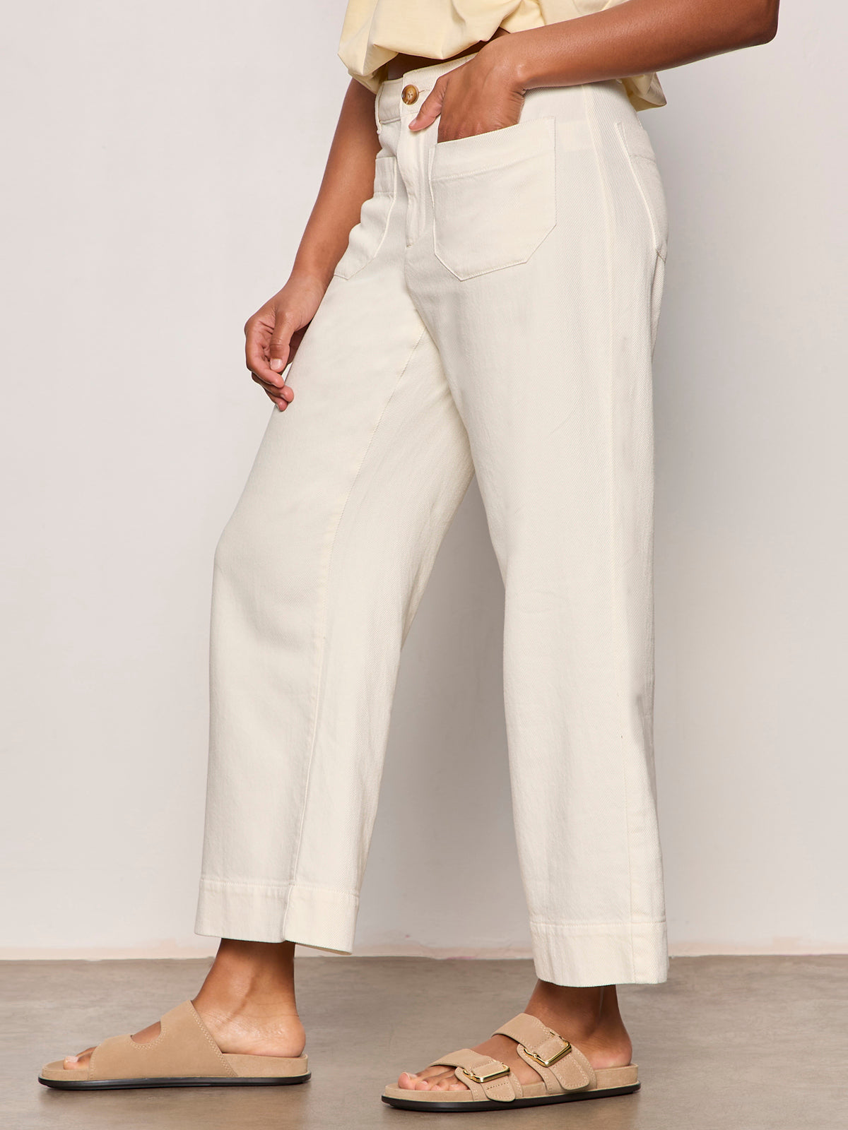 Sanctuary Clothing Deals - SOFT MARINE WIDE LEG CROP COLLAGEN