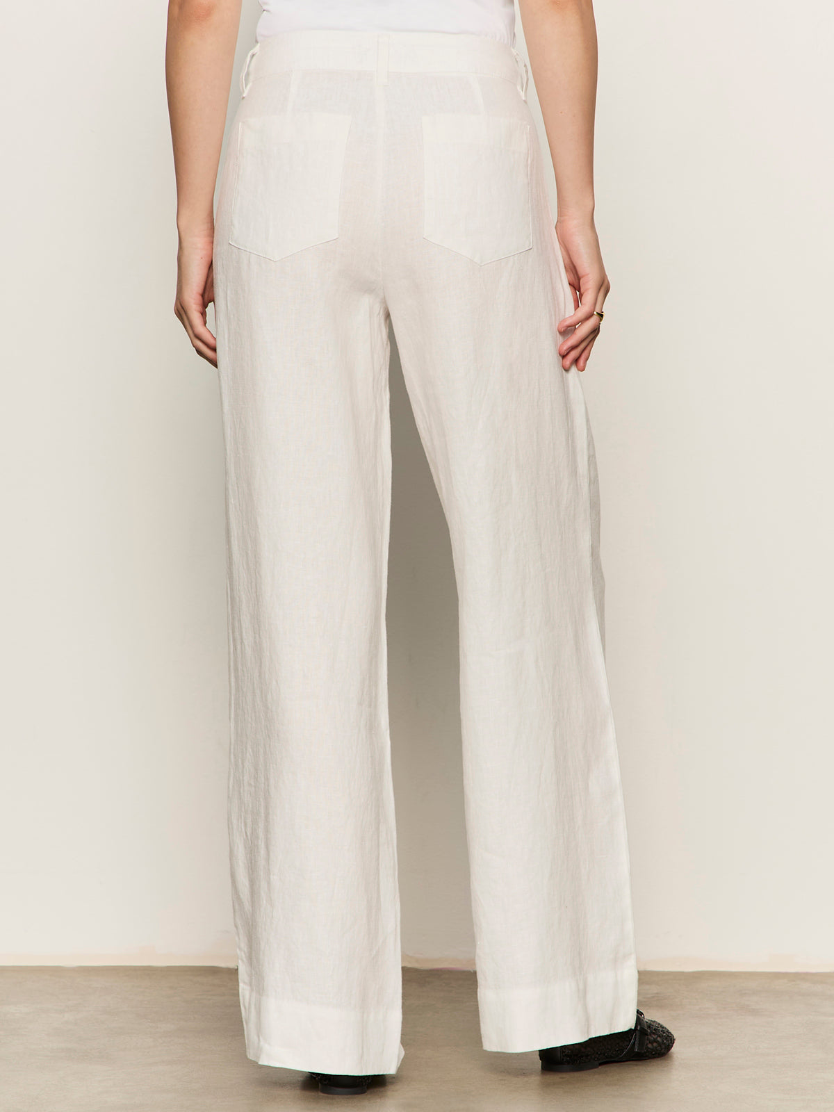 Sanctuary Clothing Trending - The Linen Marine Wide Leg Semi-High Rise Pant White