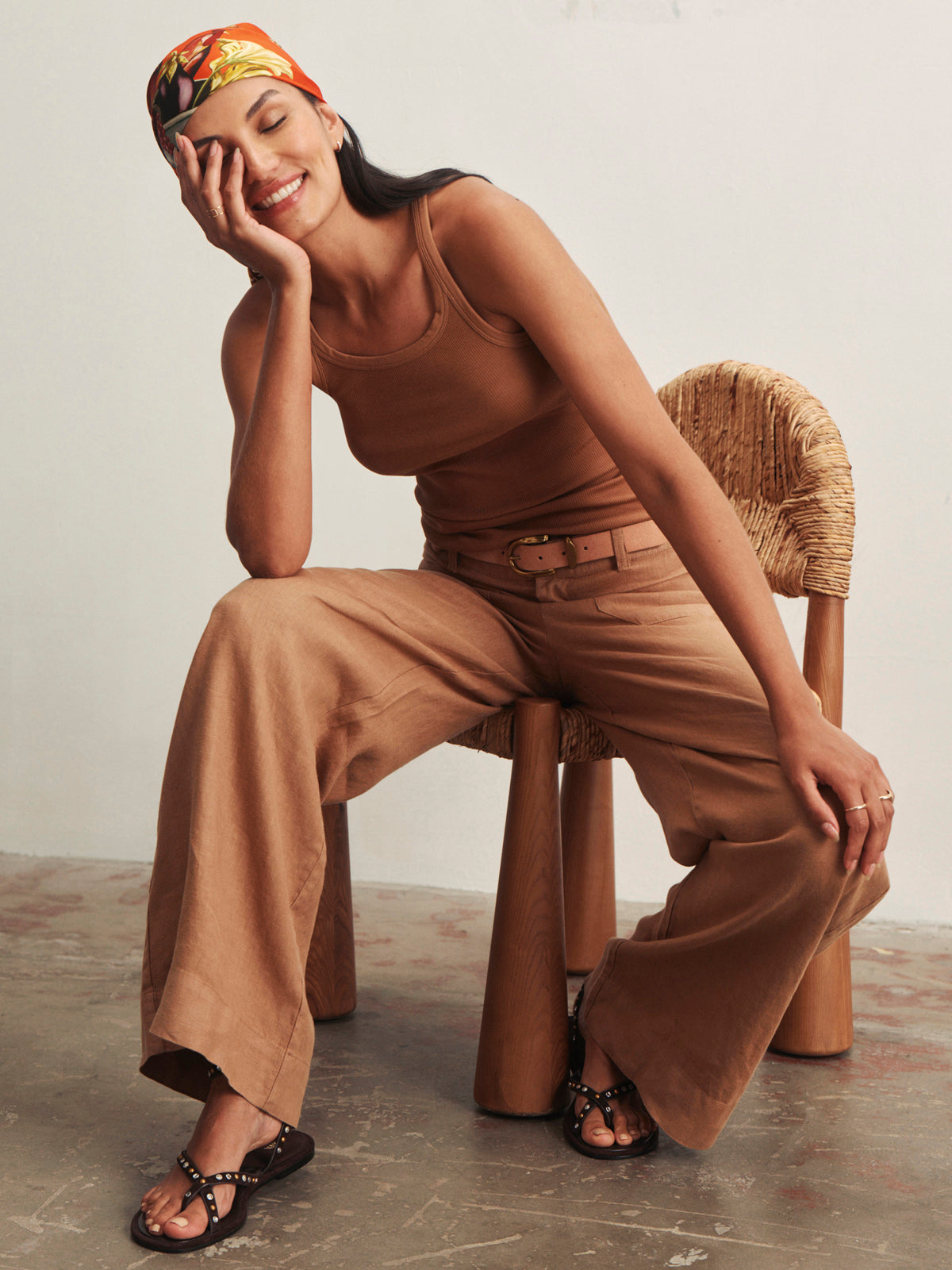 Sanctuary Clothing Best Seller - THE LINEN MARINE WIDE LEG TOASTED COCONUT
