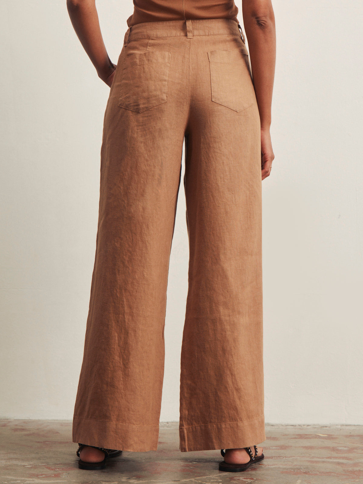 Sanctuary Clothing Best Seller - THE LINEN MARINE WIDE LEG TOASTED COCONUT