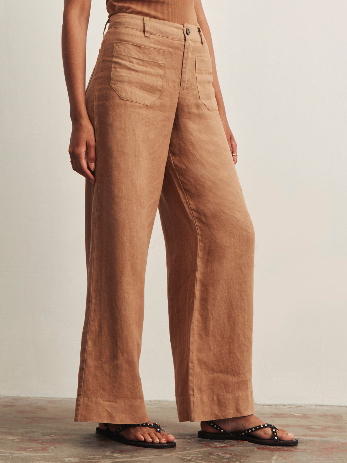 Sanctuary Clothing Best Seller - THE LINEN MARINE WIDE LEG TOASTED COCONUT