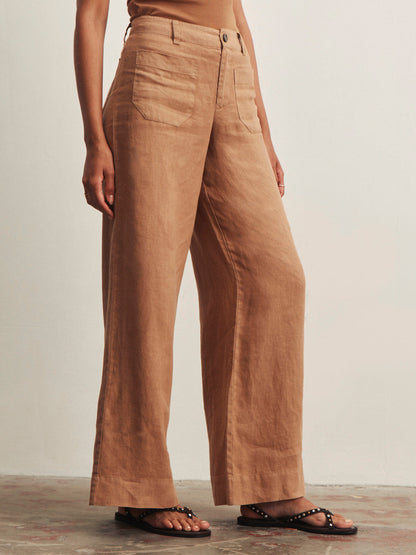 Sanctuary Clothing Best Seller - THE LINEN MARINE WIDE LEG TOASTED COCONUT