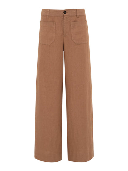 Sanctuary Clothing Best Seller - THE LINEN MARINE WIDE LEG TOASTED COCONUT