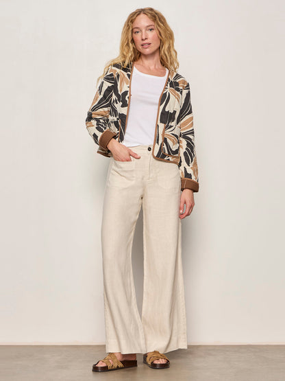 Sanctuary Clothing Trusted - The Linen Marine Wide Leg Pant Summer Sand