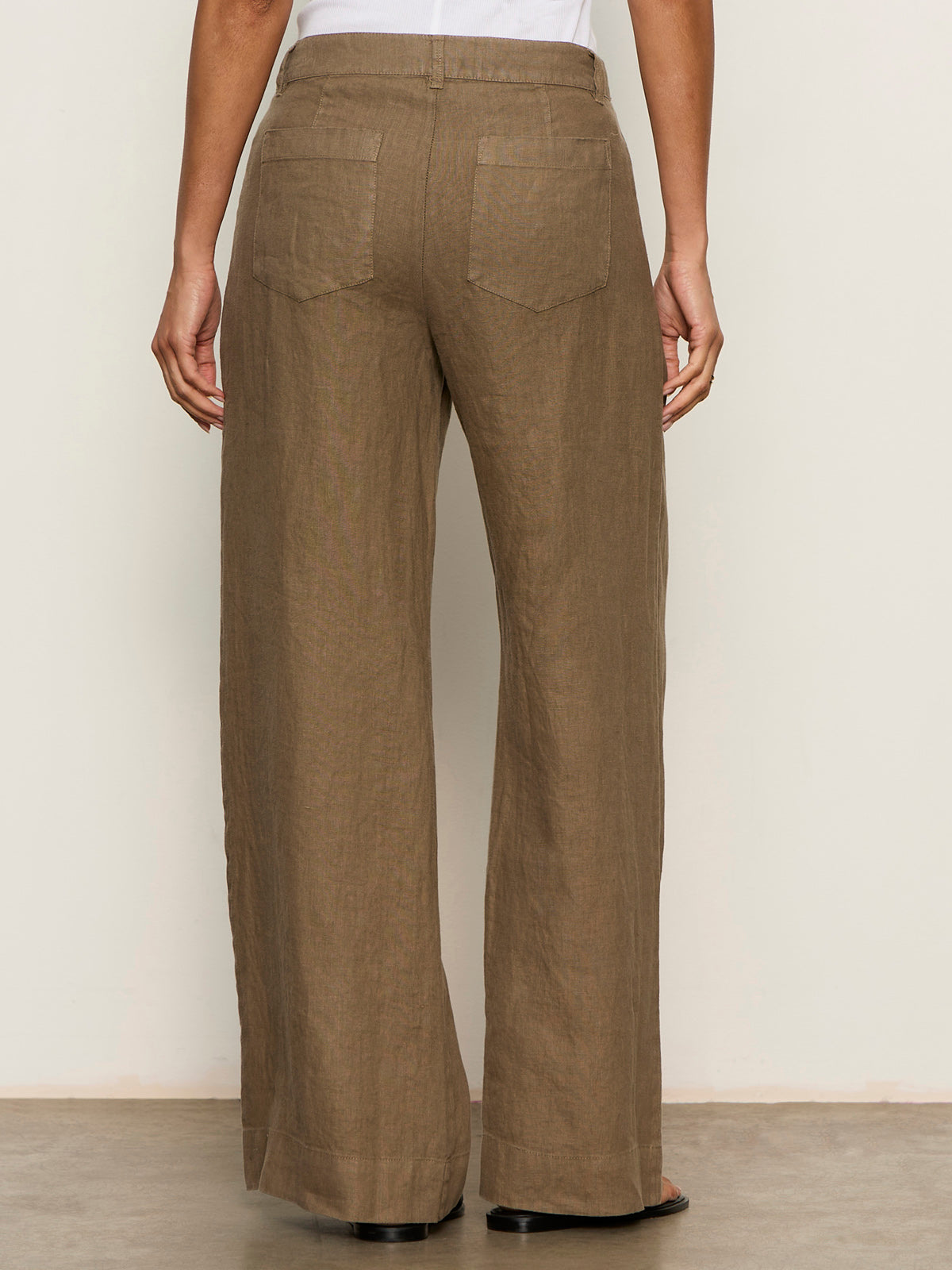 Sanctuary Clothing Everyday - The Linen Marine Wide Leg Pant Timber