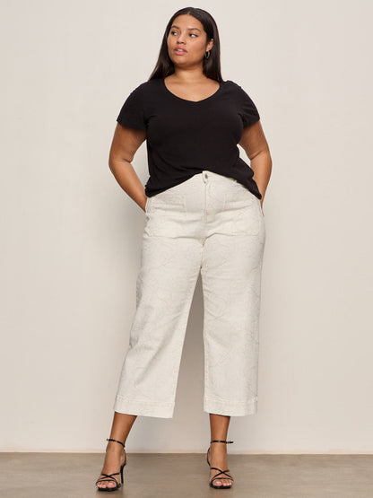 Sanctuary Clothing Trusted - The Marine Crop Jean Chalk Extended Sizing