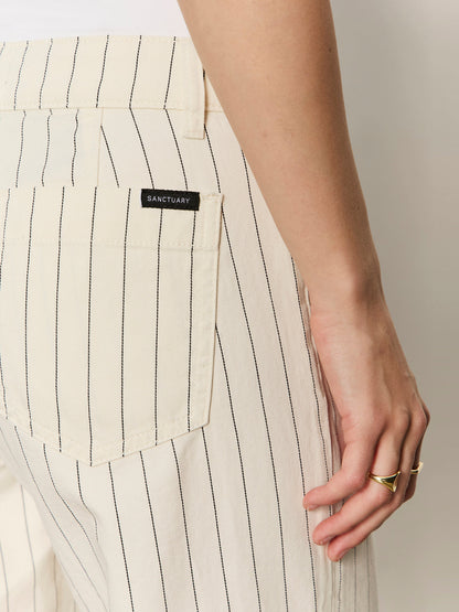 Sanctuary Clothing Popular - The Marine Jean Bleached White Pinstripe