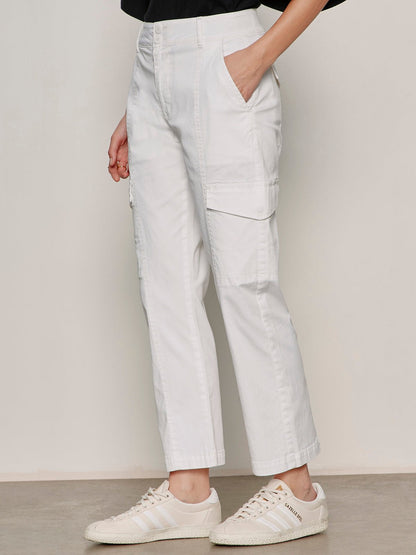 Sanctuary Clothing Special Offer - Rebel Straight Crop Pant Chalk