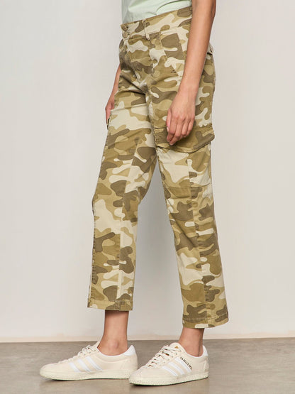 Sanctuary Clothing Signature - Rebel Straight Crop Pant Canyon Camo