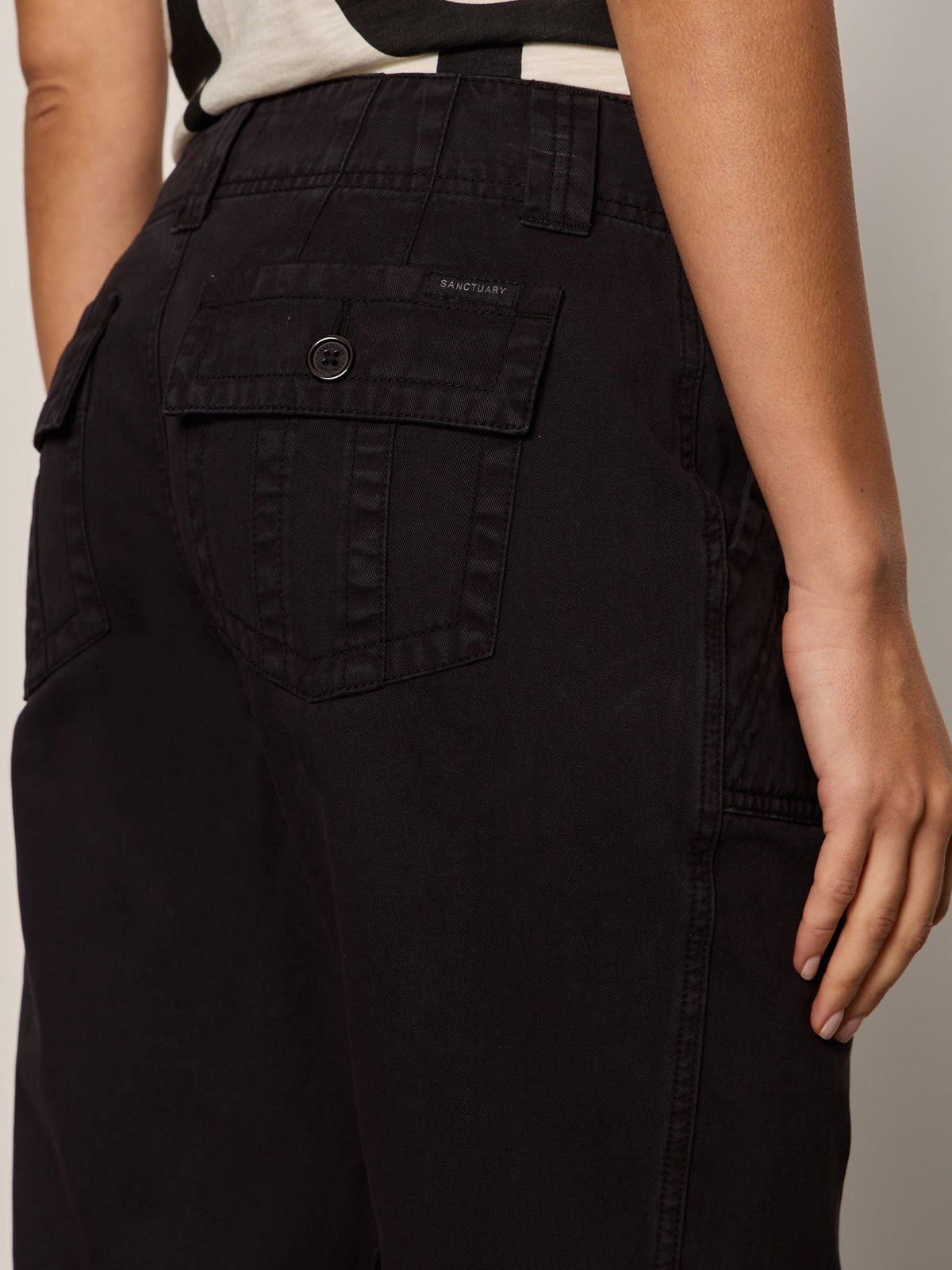 Sanctuary Clothing Sale - REISSUE PEACE PANT BLACK