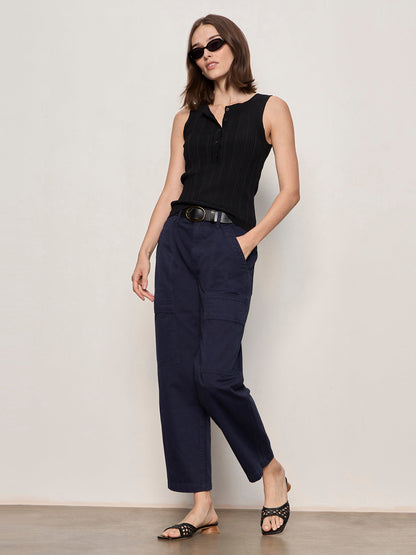 Sanctuary Clothing Exclusive - BOYFRIEND UTILITY PANT NAVY BLAZER