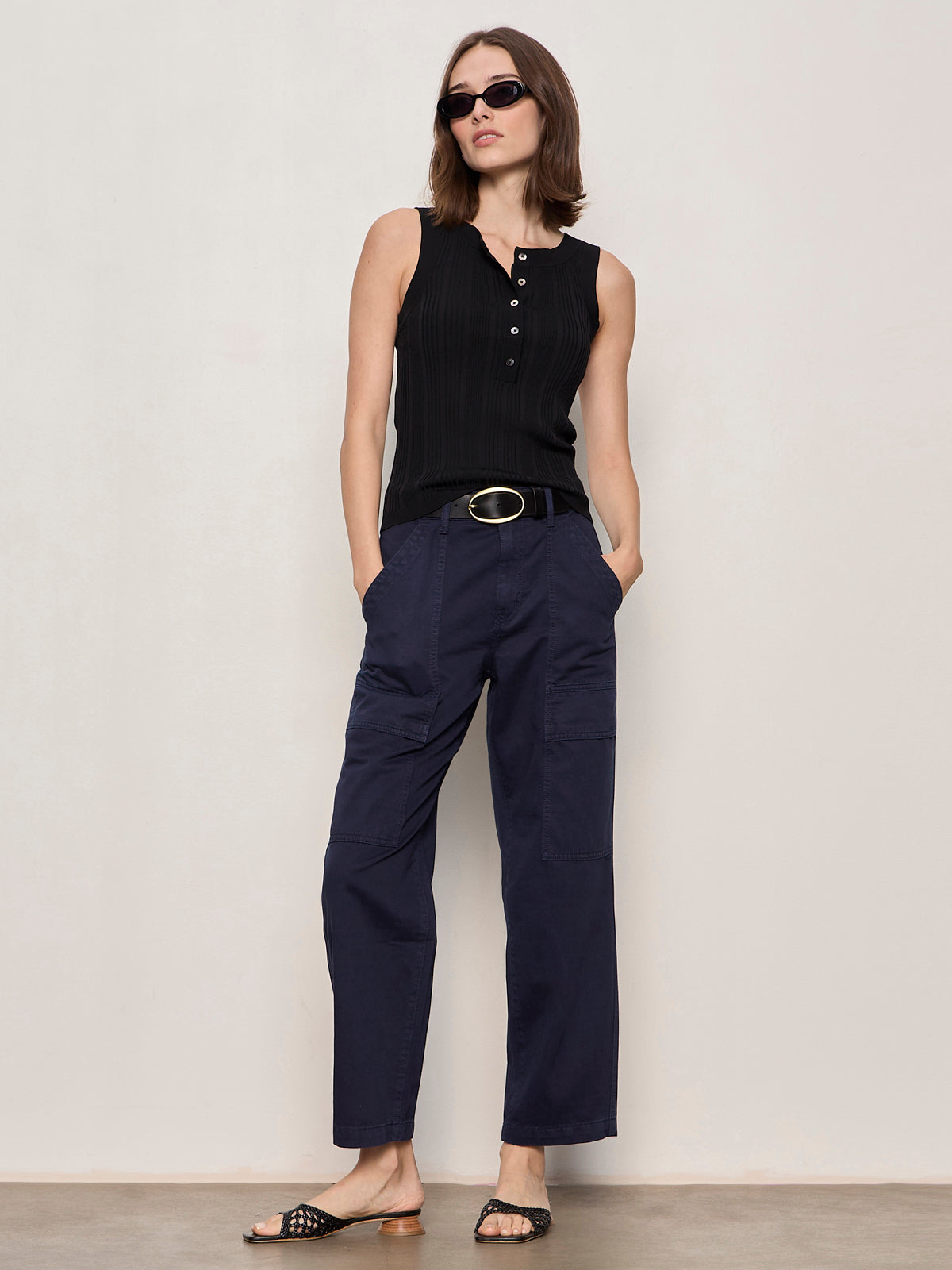 Sanctuary Clothing Exclusive - BOYFRIEND UTILITY PANT NAVY BLAZER