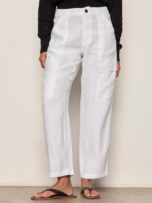 Sanctuary Clothing Featured - BOYFRIEND UTILITY PANT WHITE