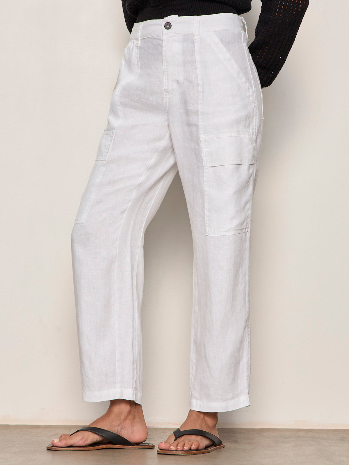 Sanctuary Clothing Featured - BOYFRIEND UTILITY PANT WHITE