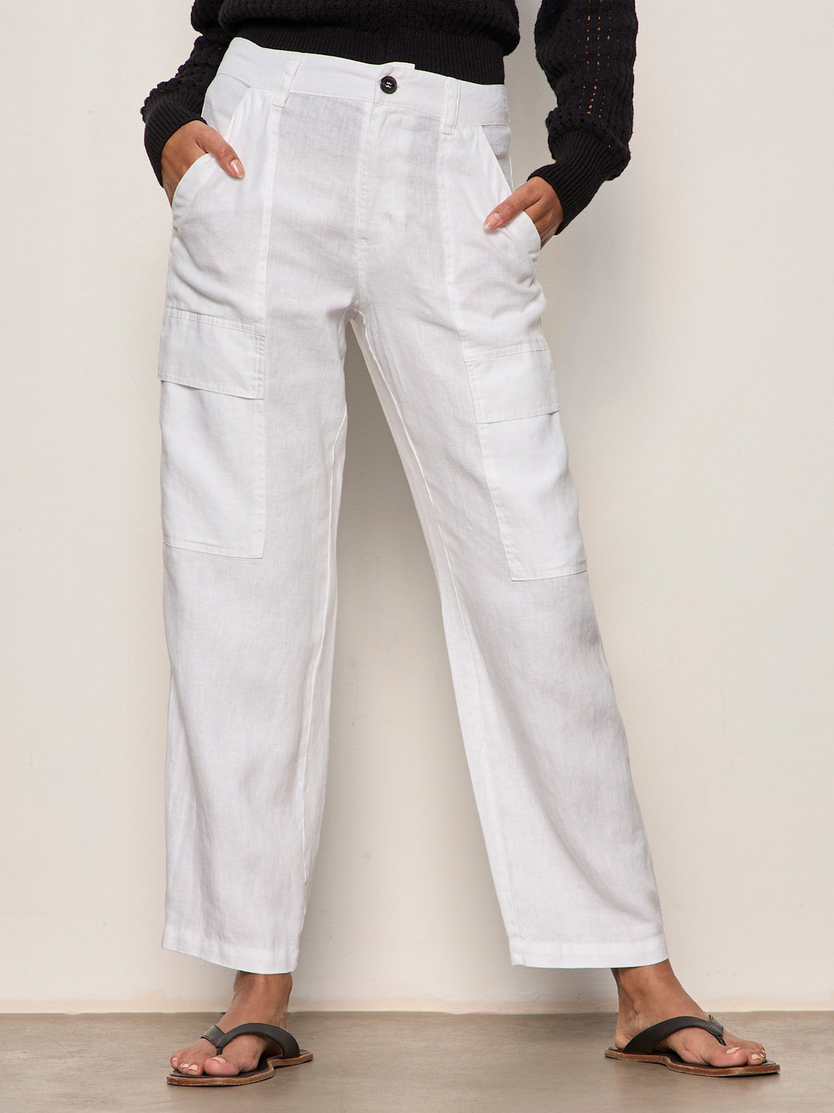 Sanctuary Clothing Featured - BOYFRIEND UTILITY PANT WHITE