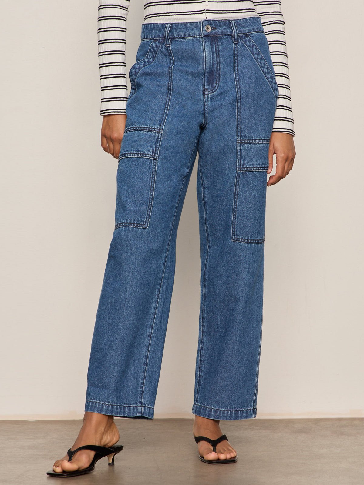 Sanctuary Clothing Hot Sale - Boyfriend Utility Jean High Noon