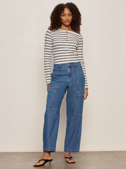 Sanctuary Clothing Hot Sale - Boyfriend Utility Jean High Noon