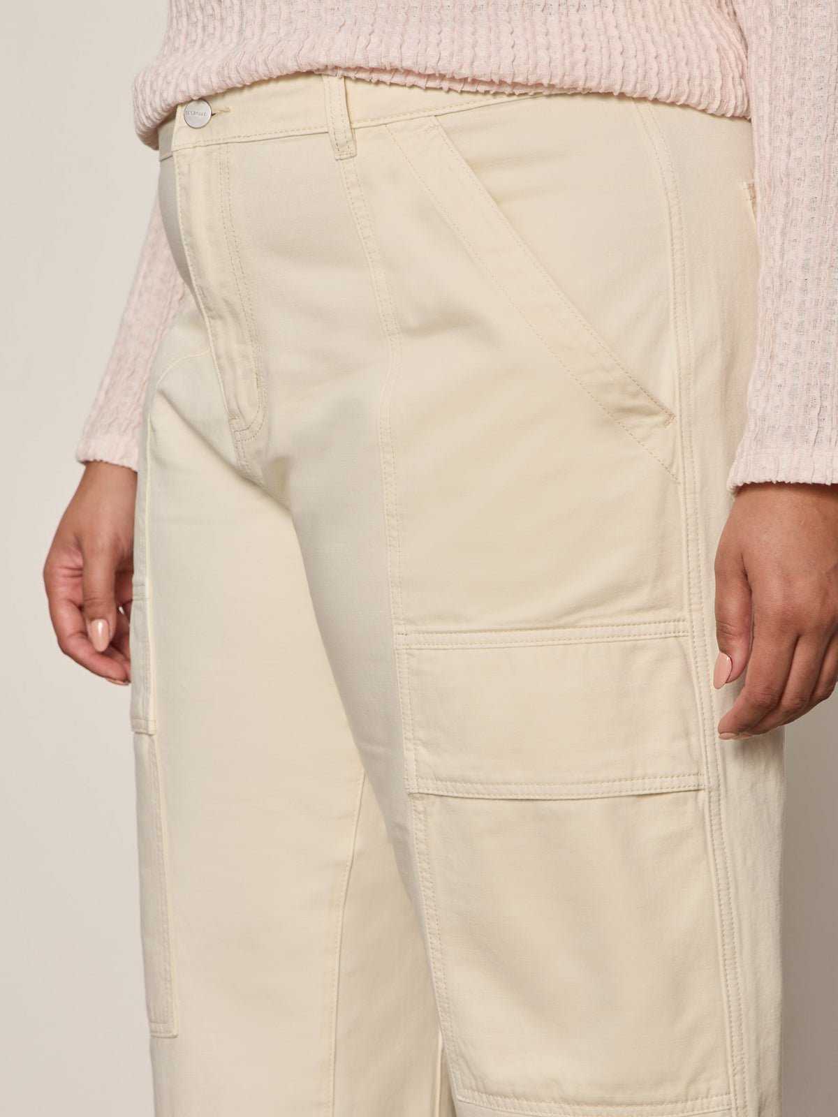 Sanctuary Clothing Essential - Boyfriend Utility Pant Collagen Extended Sizing