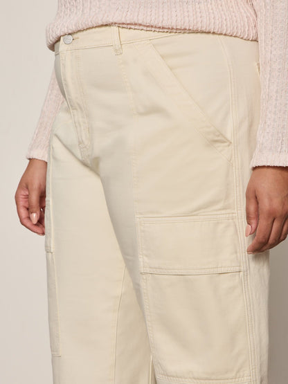 Sanctuary Clothing Essential - Boyfriend Utility Pant Collagen Extended Sizing