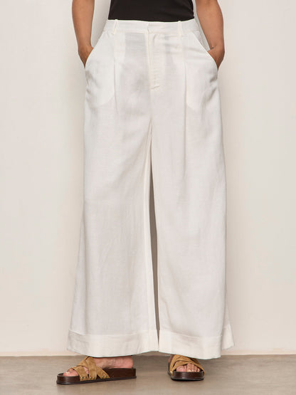 Sanctuary Clothing Featured - TERRACE LINEN PANT CHALK