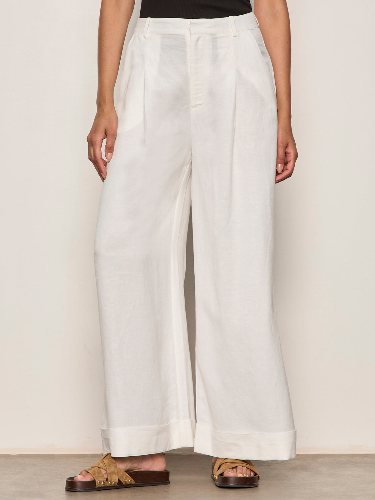 Sanctuary Clothing Featured - TERRACE LINEN PANT CHALK