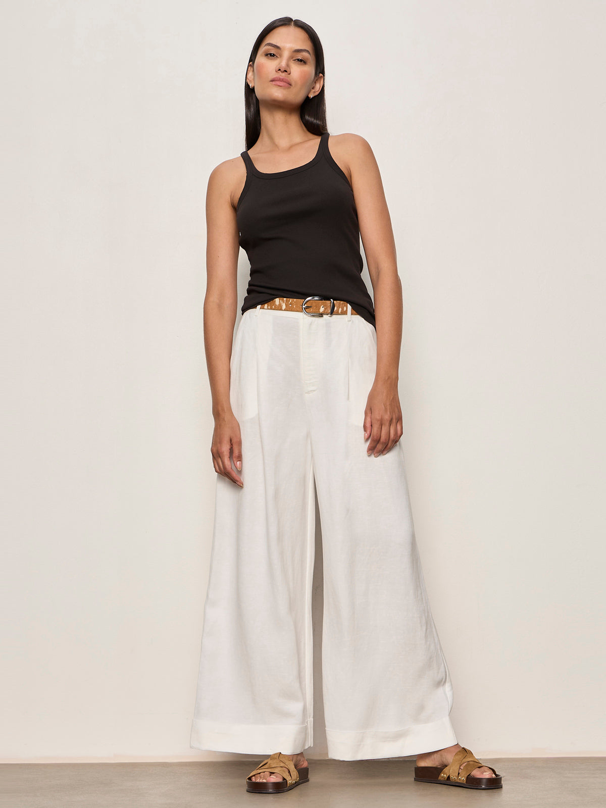 Sanctuary Clothing Featured - TERRACE LINEN PANT CHALK