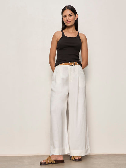 Sanctuary Clothing Featured - TERRACE LINEN PANT CHALK