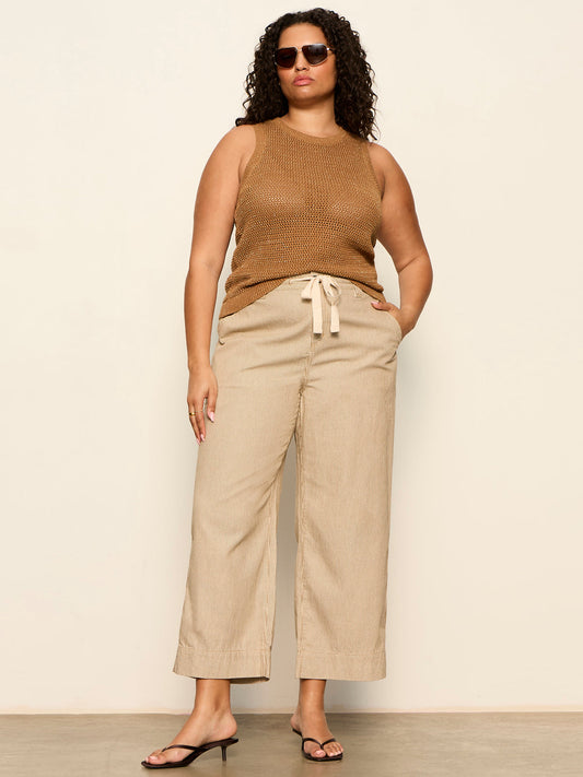 Sanctuary Clothing Exclusive - LILY CROPPED PANT LIDO STRIPE