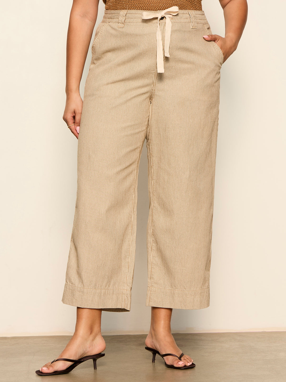 Sanctuary Clothing Exclusive - LILY CROPPED PANT LIDO STRIPE