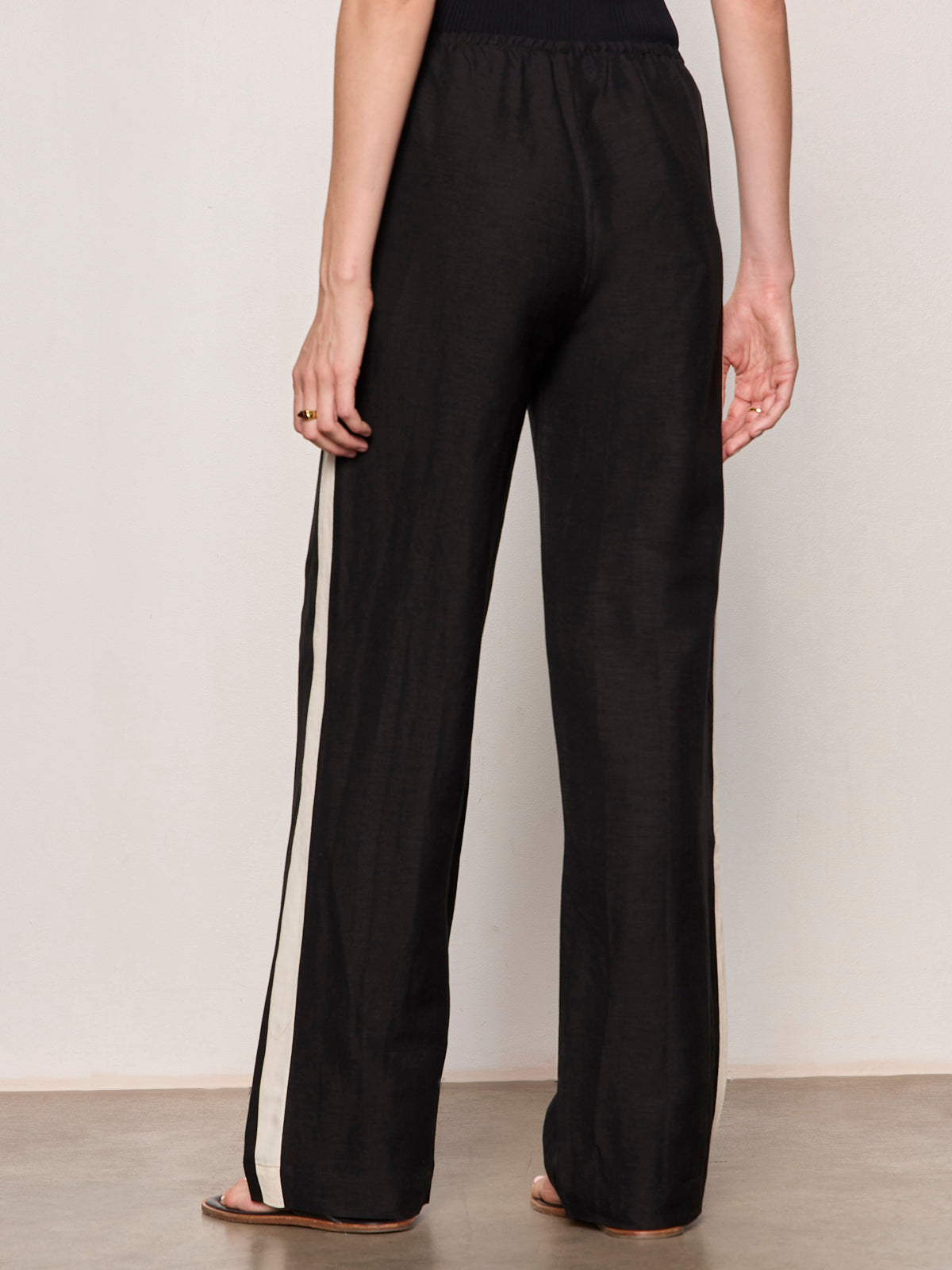 Sanctuary Clothing Everyday - CASUAL TRACK PANT BLACK / SUMMER SAND