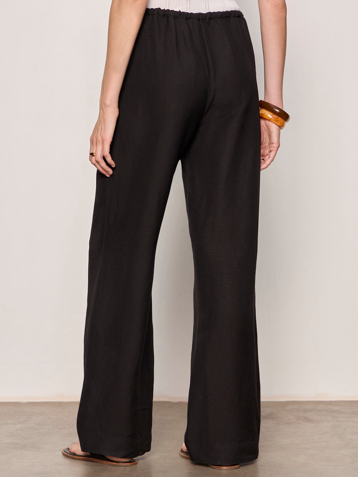 Sanctuary Clothing Everyday - SHORELINE LINEN PANTS BLACK