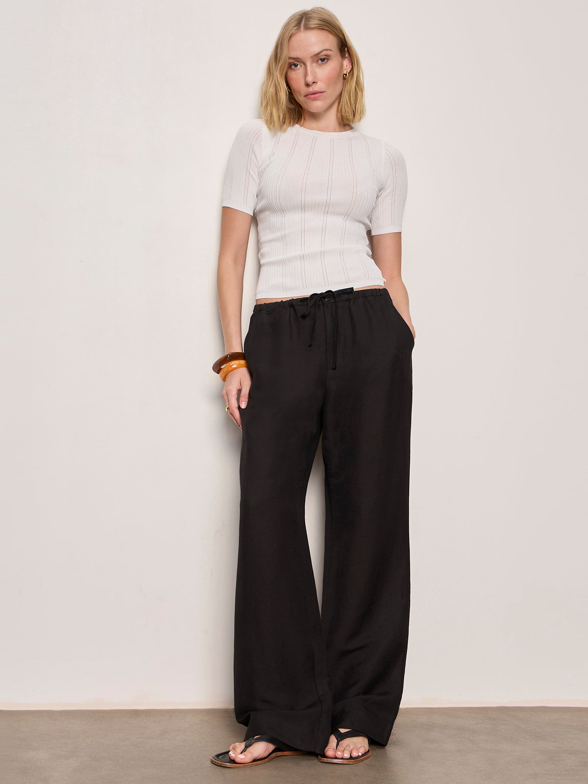 Sanctuary Clothing Everyday - SHORELINE LINEN PANTS BLACK