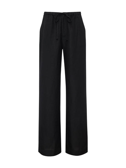 Sanctuary Clothing Everyday - SHORELINE LINEN PANTS BLACK