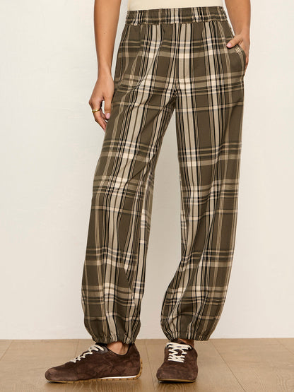 Sanctuary Clothing Signature - Micro Balloon Pant Linden Plaid Petite Sizing