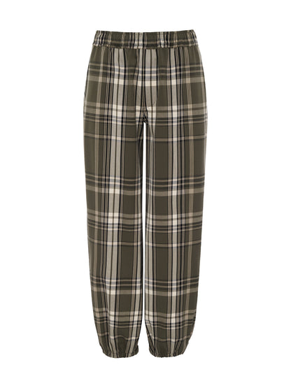 Sanctuary Clothing Signature - Micro Balloon Pant Linden Plaid Petite Sizing