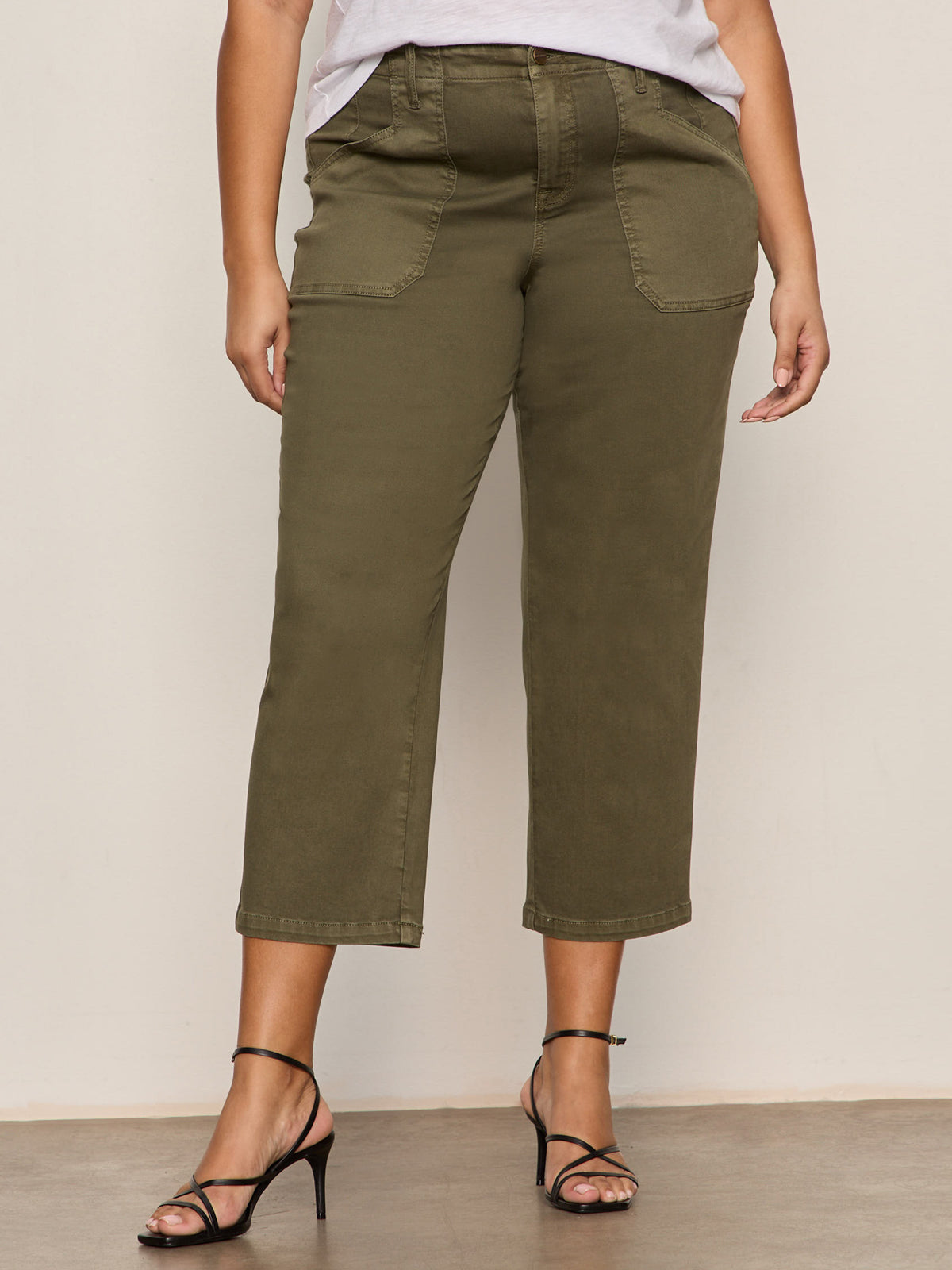 Sanctuary Clothing Recommended - Retreat Crop Pant Burnt Olive Extended Sizing
