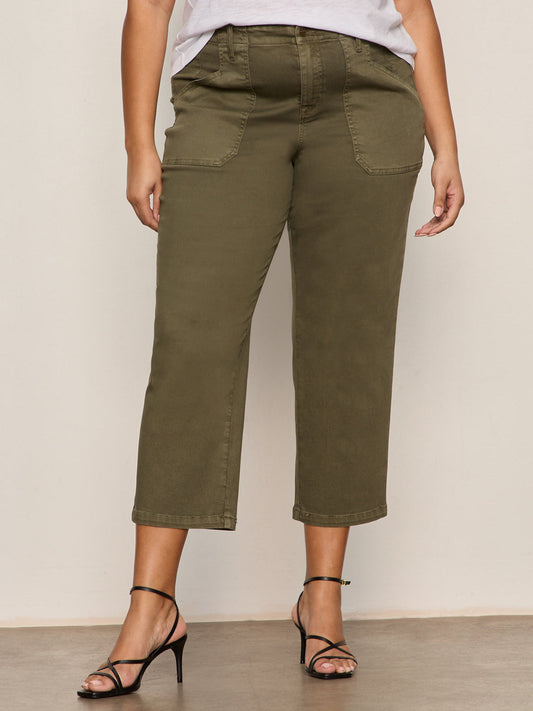 Sanctuary Clothing Recommended - Retreat Crop Pant Burnt Olive Extended Sizing