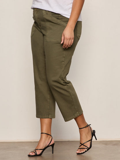 Sanctuary Clothing Recommended - Retreat Crop Pant Burnt Olive Extended Sizing