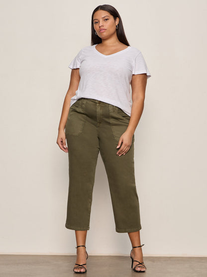 Sanctuary Clothing Recommended - Retreat Crop Pant Burnt Olive Extended Sizing