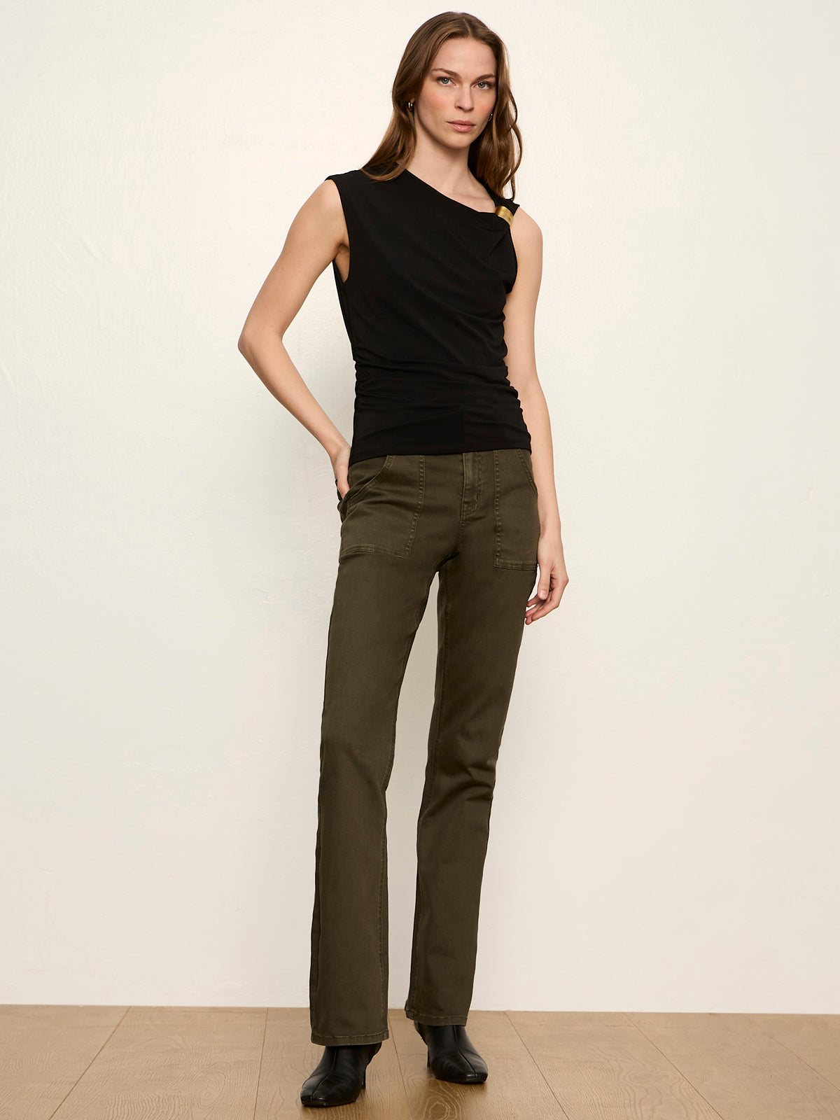 Sanctuary Clothing Hot Sale - Insider Bootcut Pant Kalamata Petite Sizing