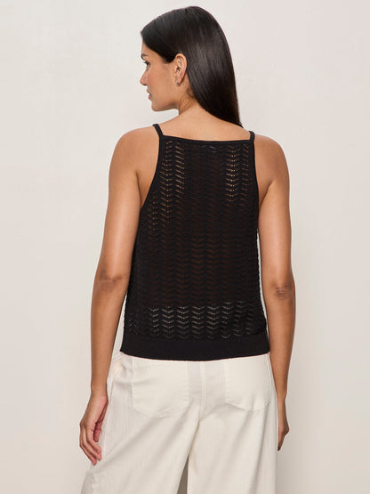 Sanctuary Clothing Value - FOR KEEPS POINTELLE TANK BLACK