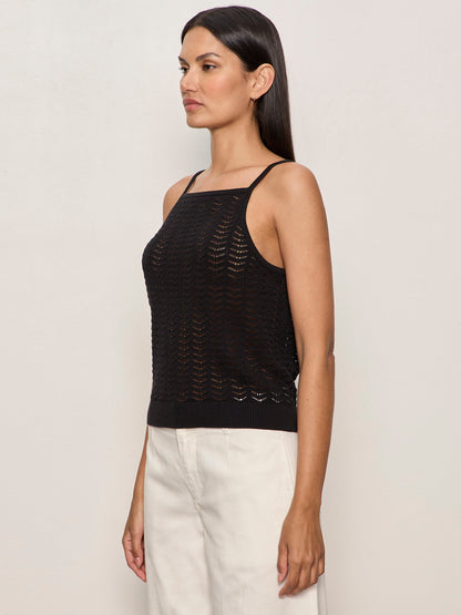 Sanctuary Clothing Value - FOR KEEPS POINTELLE TANK BLACK