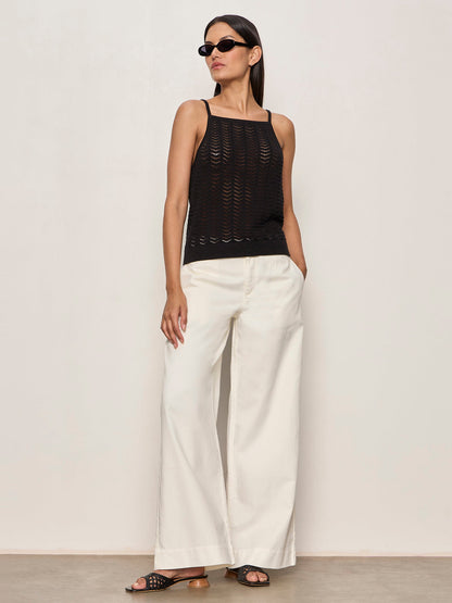 Sanctuary Clothing Value - FOR KEEPS POINTELLE TANK BLACK