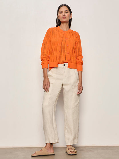 Sanctuary Clothing Exclusive - FOR KEEPS POINTELLE CARDIGAN HIBISCUS ORANGE