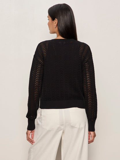 Sanctuary Clothing Best Price - FOR KEEPS POINTELLE CARDIGAN BLACK