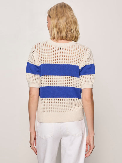 Sanctuary Clothing Featured - BEACHSIDE OPENWORK TEE COLLAGEN W/ LUMINOUS BLUE