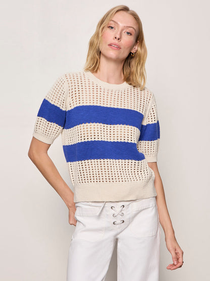 Sanctuary Clothing Featured - BEACHSIDE OPENWORK TEE COLLAGEN W/ LUMINOUS BLUE