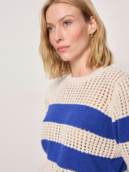 Sanctuary Clothing Featured - BEACHSIDE OPENWORK TEE COLLAGEN W/ LUMINOUS BLUE