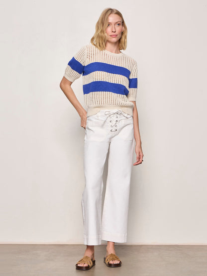 Sanctuary Clothing Featured - BEACHSIDE OPENWORK TEE COLLAGEN W/ LUMINOUS BLUE